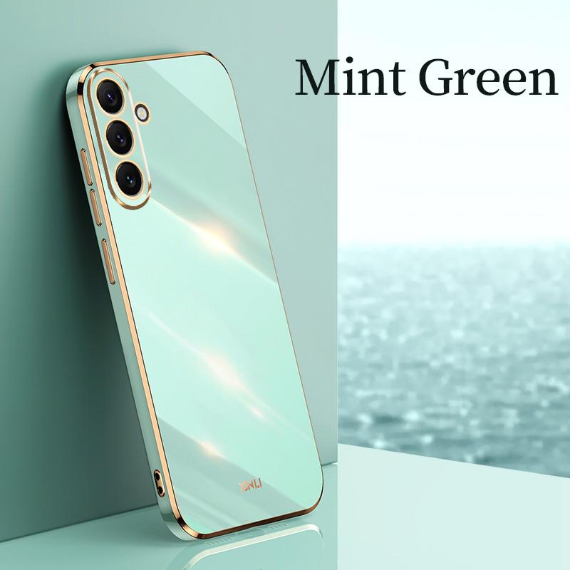 Bling Square Plating Soft Case For Samsung Galaxy A54 A14 A04 A23 A33 A53 A73 A13 A22 A32 A52 M23 M32 M33 S20 S21 S22 S23 Ultra Plus Silicone Cover