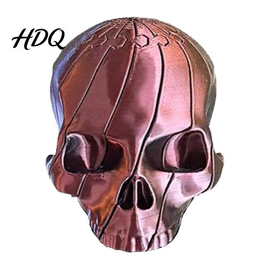 Relaxation Desk Toy 3D Printed Twisting Skull Stress Relief Spiral Gothic Pocket-sized Reliever Articulated Rotating Fidget Spinner Party Favors Hand