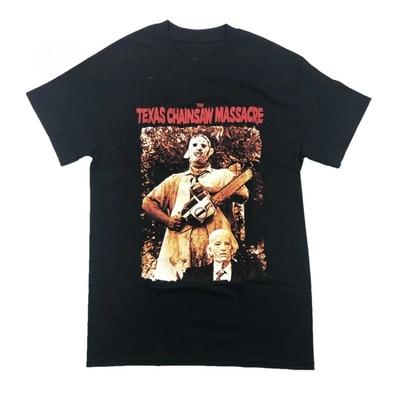 2025 Horror Movie Chainsaw Texas Chainsaw Massacre Classic Official Genuine T-Shirt Men's Summer T-Shirt High Quality Breathable