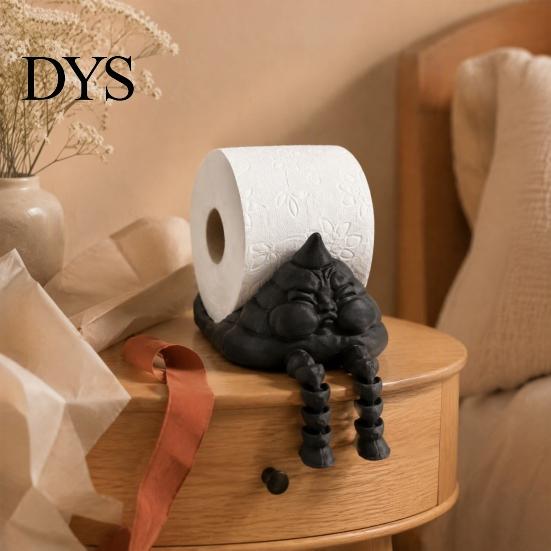 Bathroom Toilet Paper Stand Funny Poop Towel Holder, Creative 3D Printed Roll Fun Household Dispenser Stand, Stable Base Decorative for Prankster