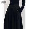 Peacebird Women's Pleated High-Waist A-Line Midi Skirt