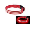 Adjustable LED Glowing Dog Neck Ring Nylon Material Night Safety Buckle Chain  Small Dog
