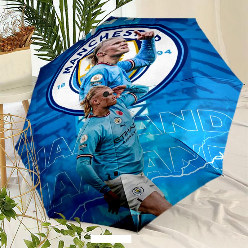 H-Haaland Umbrella with Automatic Open/Close & Self-8-Rib Heavy-Duty Umbrella, Compact Travel Umbrella Suitable for Outdoor