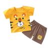 Kids' Summer Cotton Two-Piece Set: Cartoon Short Sleeve & Shorts for Toddlers