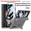 Supporto Magnetico Pieghevole Portapenne Cerniera Cover per Samsung Galaxy Z Fold 5 4 3 5G Cover Rigida in PC Pellicola in Vetro per Z Fold3 Fold4 Fold5