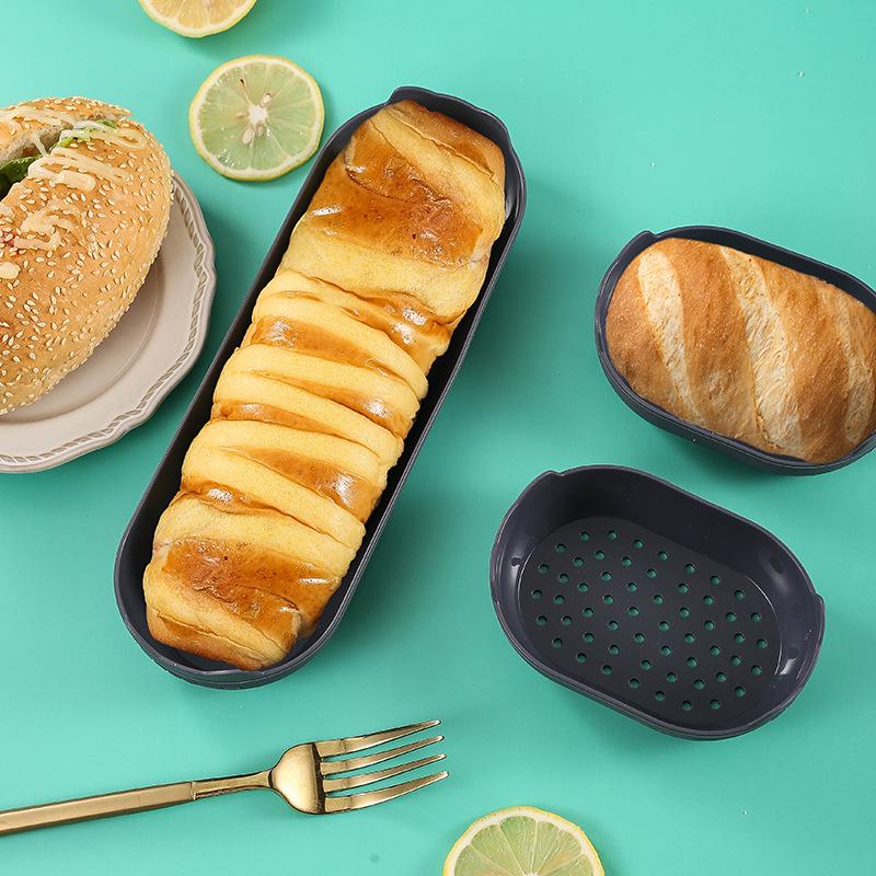 Silicone Perforated Baguette Baking Pan - 3-Slot Non-Stick Bread and Cake Mold