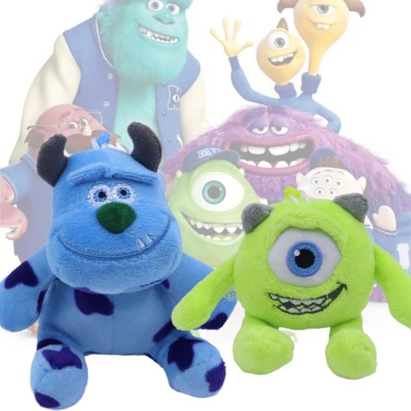 Adorable Monsters University Mike Wazowski Sulley Plush Keychain With Soft Short Plush Material