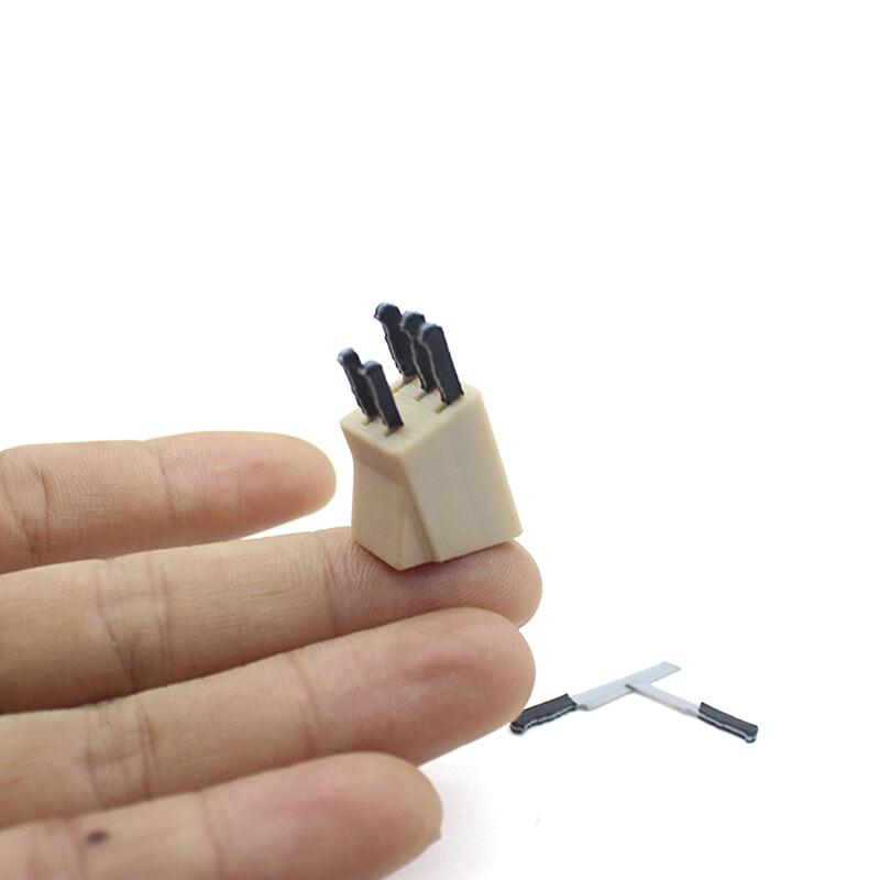 Dollhouse Miniature Cutting Tool Mini Cutter Holder Cutting Board Model Ornament Scene Kitchen Decor Toys Dollhouse Accessories