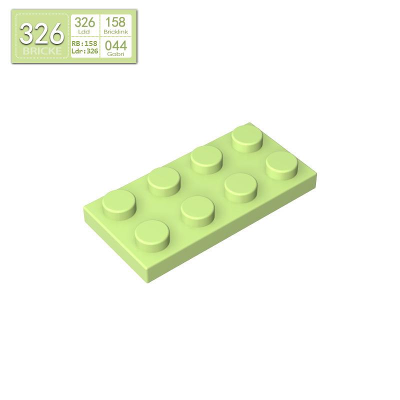 BRICKE 2x4 Compatible Building Plates for LEGO 3020 MOC Parts - Small Thin Bricks
