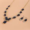 Shining Earrings Necklace Set Bracelet Rhinestone Butterfly Jewelry  Wedding Party