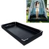 Camping Foot Rinse Tray Portable Outdoor Shower Pan with Raised Wall PVC Water Collection Design for Travel Cleaning and Pet Wash Tasks
