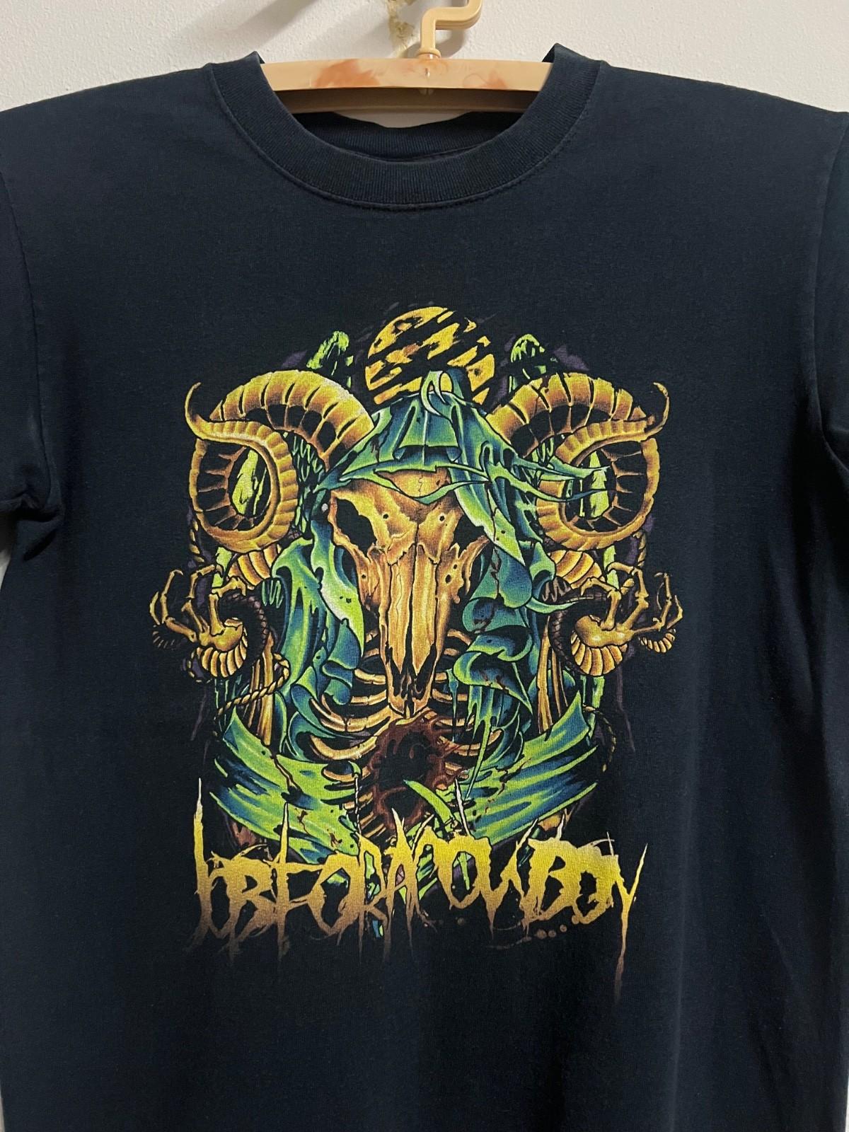 Job For A Cowboy Skull Metal Graphic Tee Black S Unisex T-Shirt S