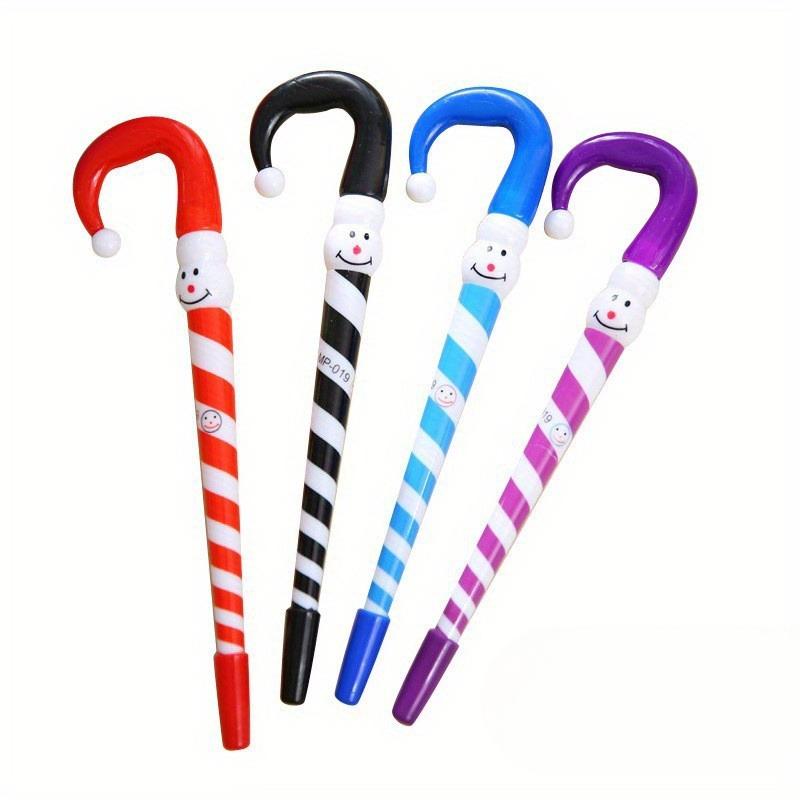 6/11pcs Christmas Pens,Christmas Snowman Ballpoint Pens,Snowman Umbrella Cane Pen for Office Christmas Party Prize Gift Supplies