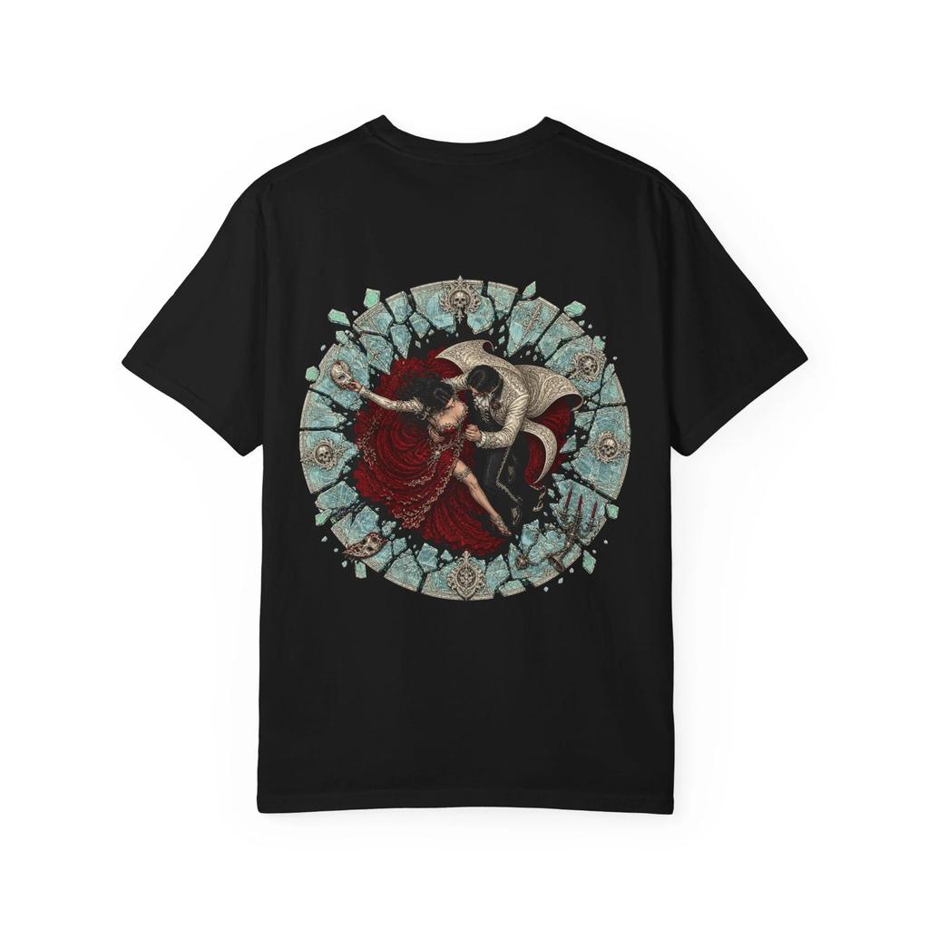 Gothic Ballroom Waltz Graphic T-Shirt Black Back Print Comfort Colors 1717