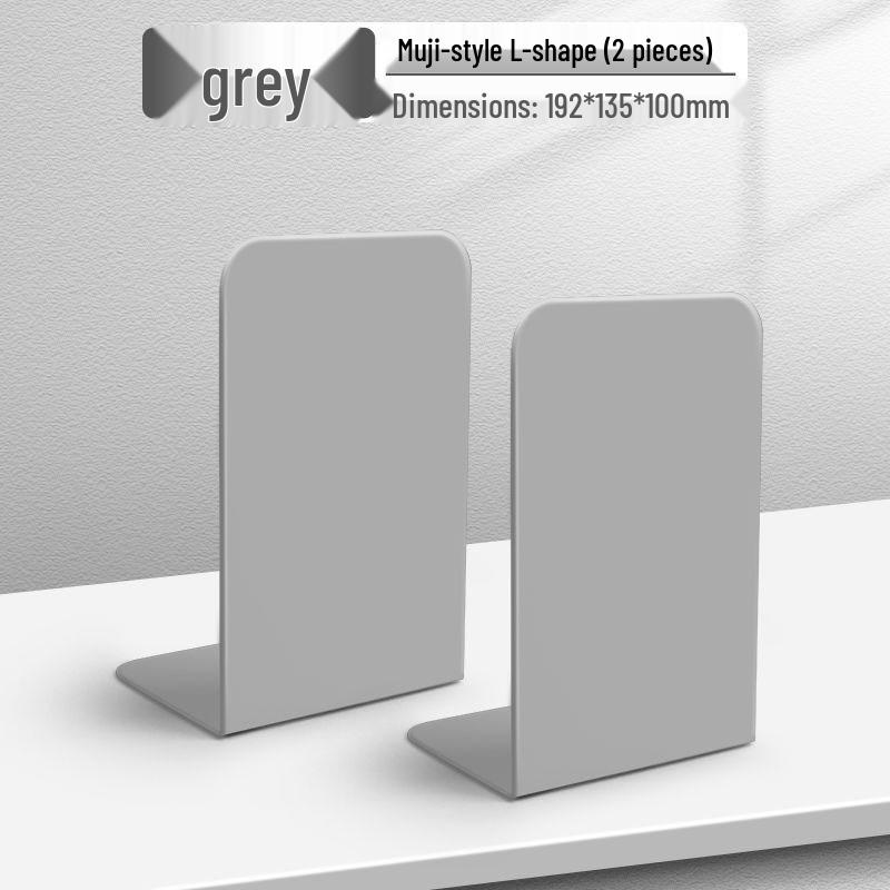Muji Style Metal Retractable Book Stand and Clip Bookend for Desk Storage