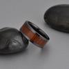 Titanium Steel Wooden Grain Ring With Resin Coating For Men And Women Fashion Jewelry