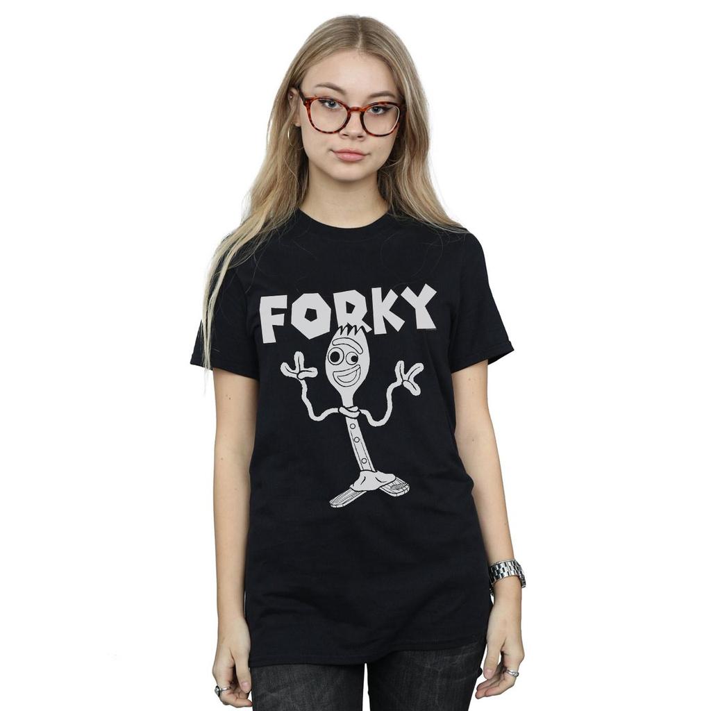 Disney Womens/Ladies Toy Story 4 Forky Cotton Boyfriend T-Shirt