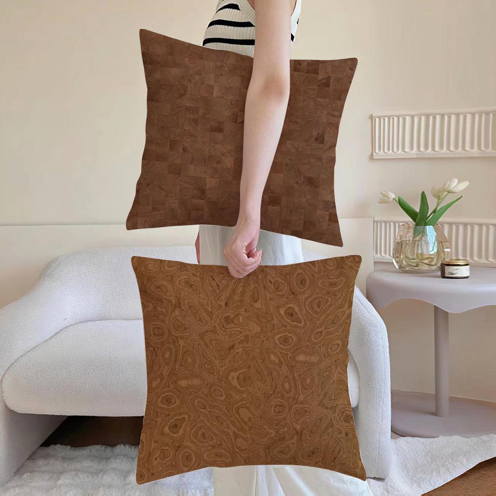 Classic Patterns Cushion Cover Pillowcase Short Plush Invisible Zipper Room Sofa Cushion Cover