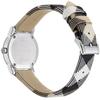 Burberry The City Nova White Dial Checked Brown Leather Strap Watch for Men BU9357