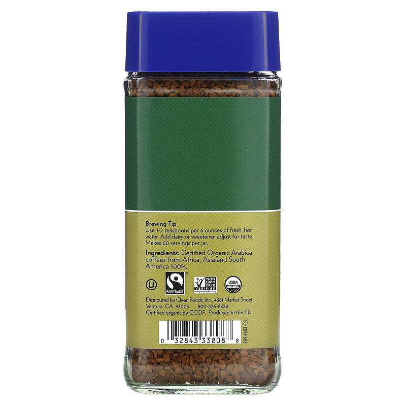 Instant Organic Coffee, Medium Roast, Freeze-Dried, Decaf, 3.53 Oz (100 G)