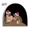 Waterproof Wall Murals Christmas Cute Mouse Break?Through Decals, 3D Hole Self?Adhesive Stickers Stickers, DIY Decor for Living Room Entryway Kids