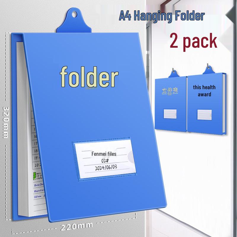 A4 Vertical Hanging File Box with 20 Folders - Ideal for Office, HR & Finance Use