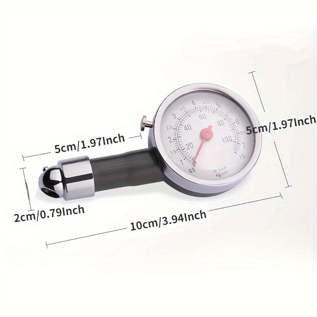 High Accuracy Mechanical Tire Pressure Gauge - Durable Handheld Car Tire Pressure Tester with Easy To Read Display and PSI/BAR Measurement Capability