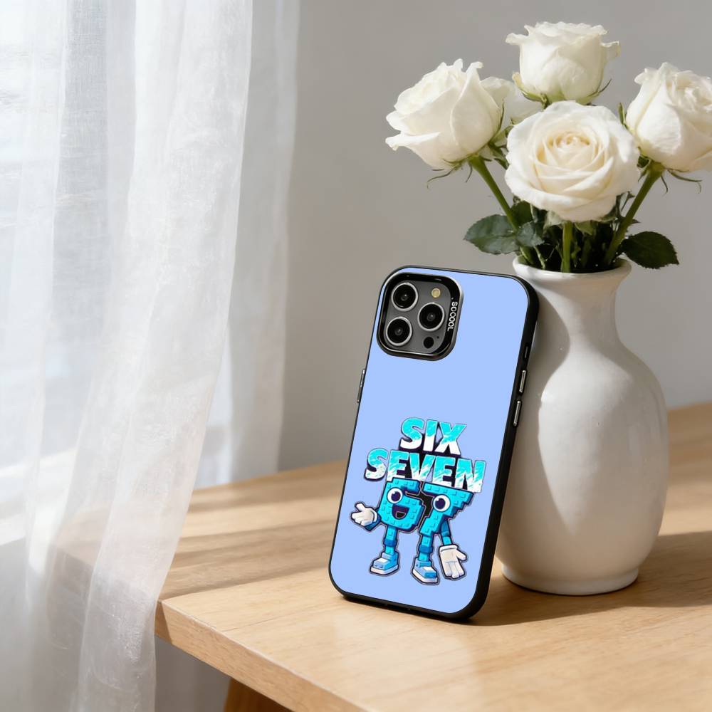Six Seven-67 Black Candy silver phone case Phone Case For iPhone17,16,15,14,13,12,11 Plus,Pro Max iPhone17air