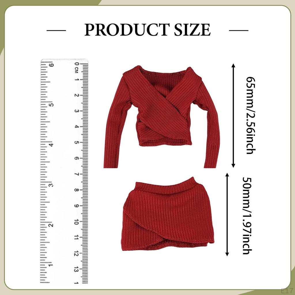 1:6 Female Crop Tops Action Figure Clothes Fashion Handmade Cosplay Long Sleeve Top for 12''