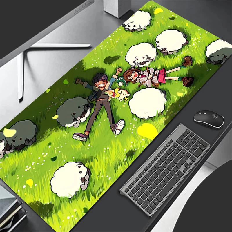 Tappetini per Tastiera Pokemon da Ufficio Tappetino Mouse in Pelle PU Gaming. Tappetino Mouse per PC Anime Pikachu Esteso per Laptop Tappetino da Scrivania per i Migliori Regali