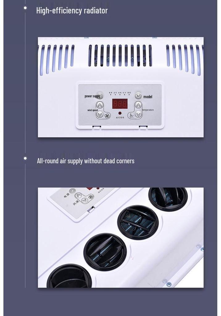 24V Electric Parking Air Conditioner for Large Trucks, RVs, and 12V Vehicle Modifications