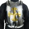 Medieval Templar Steel Breastplate with Cross and Cuirass