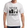 Men's and Women's T-shirts Never Forget Geek Gamer Nerd Retro Floppy Disk Diskette Frasi Maglietta