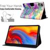 A2 Für Lenovo Tab M11/Xiaoxin Pad 11 2024 Lederhülle Musterbedruckt Kartenfächer Tablet-Abdeckung