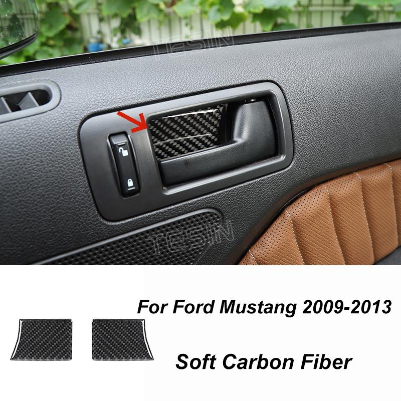 TESIN Autocolante de acoperire pentru decorațiuni interioare din fibră de carbon pentru Ford Mustang 2009 2010 2011 2012 2013 2014 Exterior