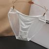 Large Sexy Seamless Low Waist Mesh Panties for Women - Silky Satin with Cotton Crotch