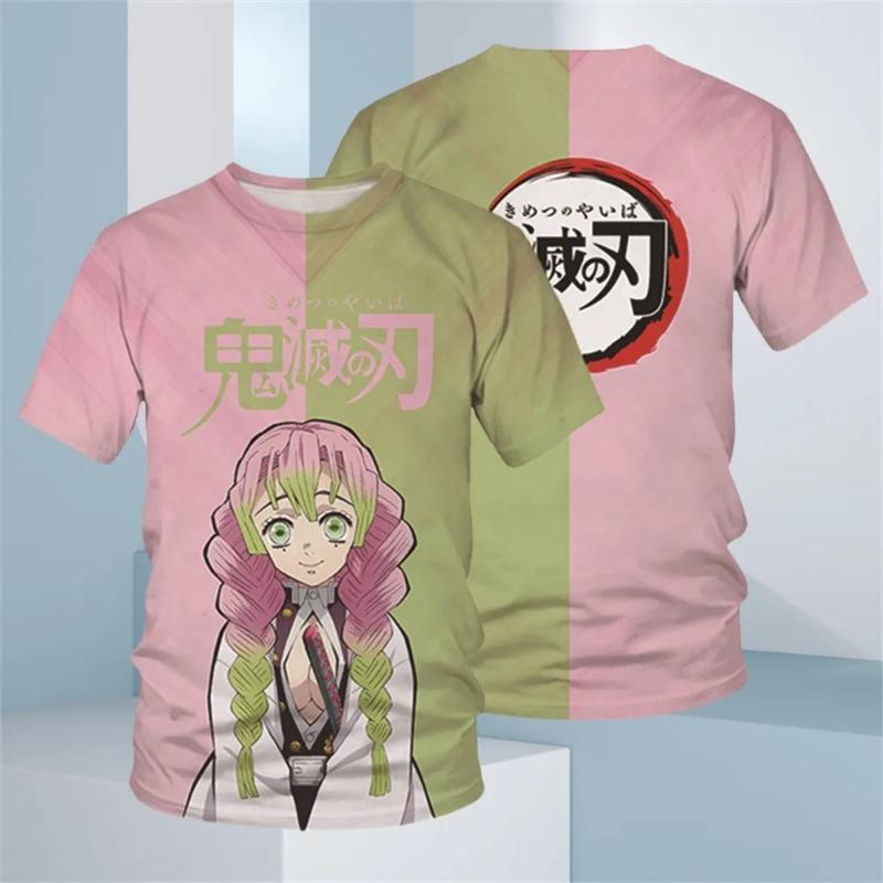 Magliette da Ragazzo per Bambini Anime Demon Slayer Maglietta Cartone Animato Abbigliamento per Bambini Felpa a Maniche Corte Moda Top Abiti Unisex per Bambini