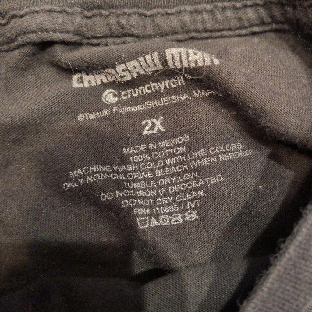 [USED] Extremely Rare Official Chainsaw Man Power T-shirt, Black, Size 2XL