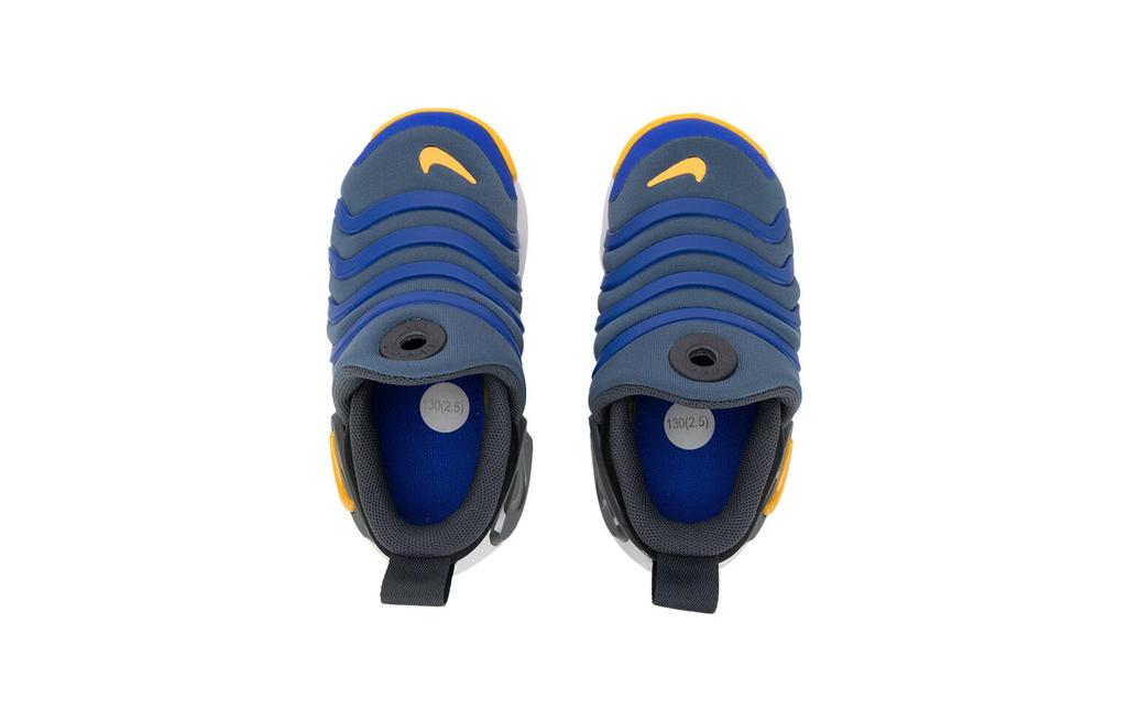 Nike Dynamo GO BT Chenille Antidérapant Amorti Résistant à l'abrasion Bas Baskets pour tout-petits Bleu Gris DH3438-404
