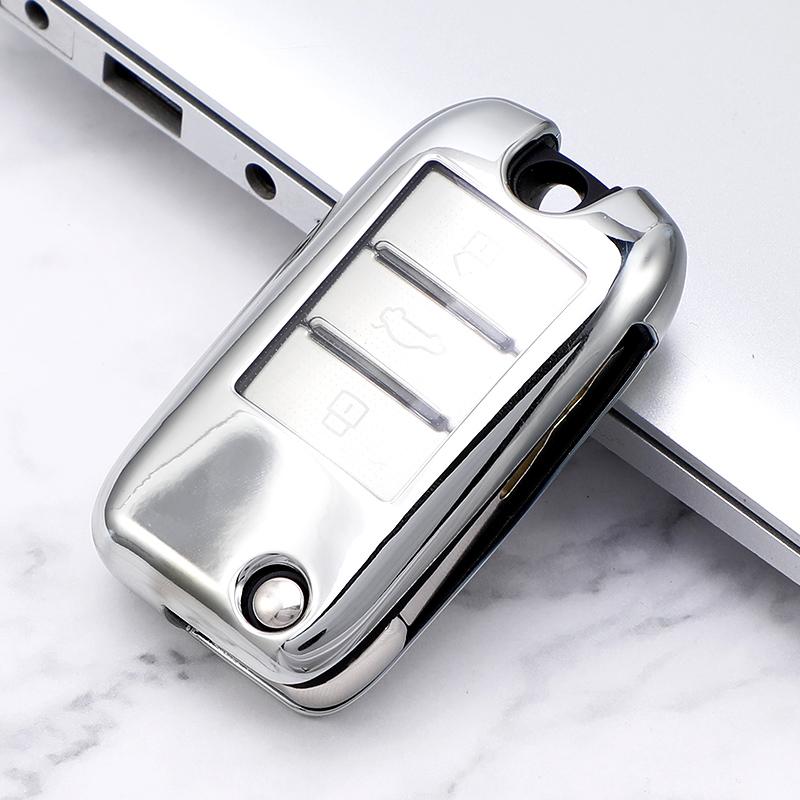 Soft TPU Car Folding Flip Key Case Cover Keychain for Roewe RX5 MG3 MG5 MG6 MG7 MG ZS GT GS 350 360 750 W5 Shell Accessories