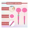 PATIKIL Pom Pom Ballpoint Pens, Fluffy Cute Bead Pens for DIY Gifts, Office Stationery, Set of 6 (Red/Rose Red/Purple/Dark Blue/Orange/Yellow),