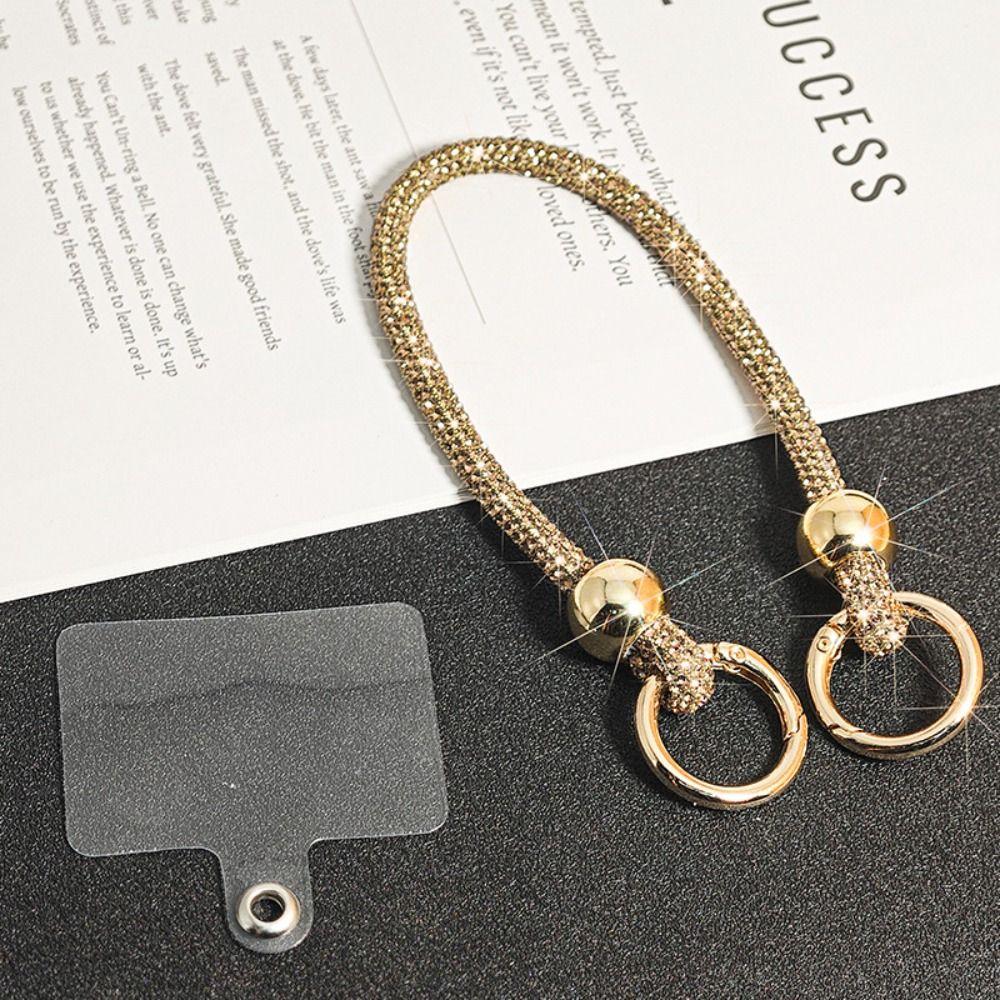 Glitter Crystal Rhinestone Phone Lanyard Bright Bling Bling Phone Case Chain Straps Crossbody Hanging Cord Phone Accessories