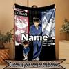 Custom Name Personalized Detective Conan Print Blanket, Home Decor, Bedroom, Sofa, Camping, Couch, Gifts for Birthday ChristmasEnthusiasts