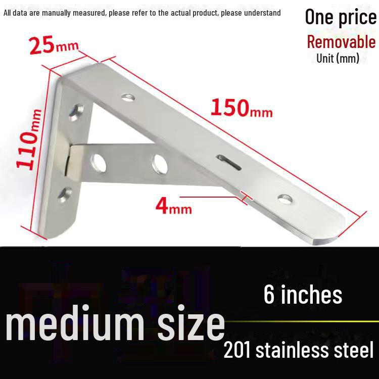 Stainless Steel Wall-Mounted Triangle Support Bracket