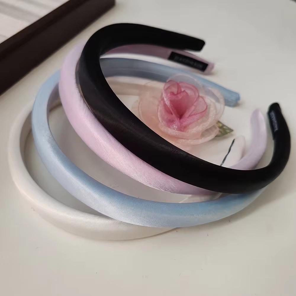 Fashion Solid Sponge Satin Slim Style Hairbands Sweetly Headbands for Women Girls Bezel for Party Gift Hair Bands Accessories