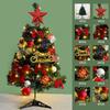 Tabletop Christmas Tree Artificial With Balls Bow Small Table Christmas Tree Desk Decor For Home Decor Indoor Outdoor Bedroom