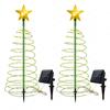 Christmas tree solar copper wire led star outdoor waterproof wrought iron villa courtyard decoration lawn
