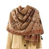 Ethnic Style Shawl with Decorative Wool Cashmere Scarf for Women Winter High End New Jacquard Imitation Cashmere Scarf