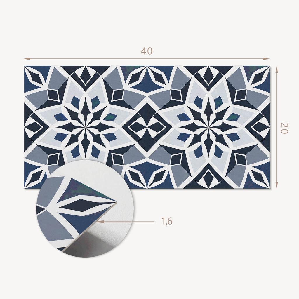 Kafelki Winylowe Samoprzylepne Idealne Do Wnętrz Nowoczesnych Geometryczny Wzór Kwiatowy 10X40X20 Cm