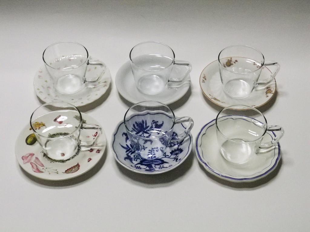 Czech-made heat-resistant glass SIMAX Luna teacups, set of 6, dishwasher safe